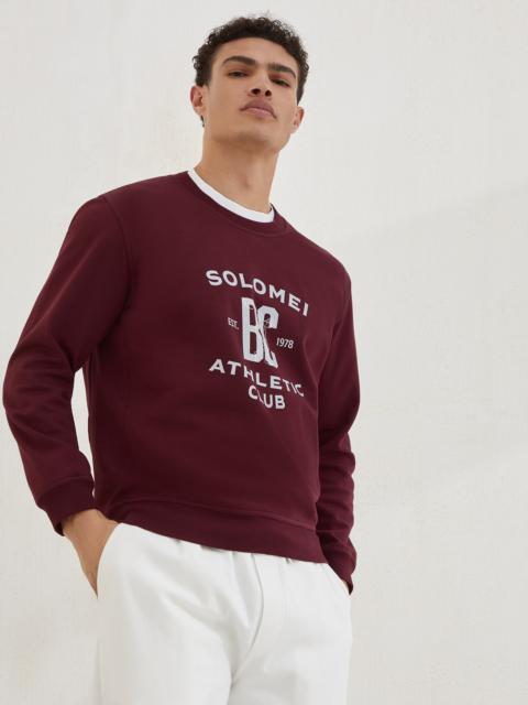 Brunello Cucinelli Techno cotton French terry sweatshirt with print