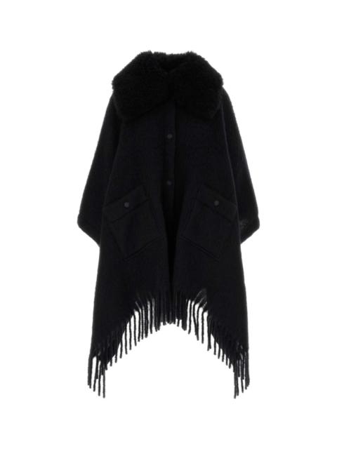 Moncler Grenoble Moncler Grenoble Women Black Mohair Blend Cape