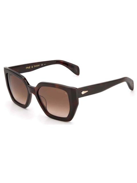 Other Designers Rag and Bone Brown Gradient Butterfly Ladies Sunglasses RNB1052S 0086/HA 54