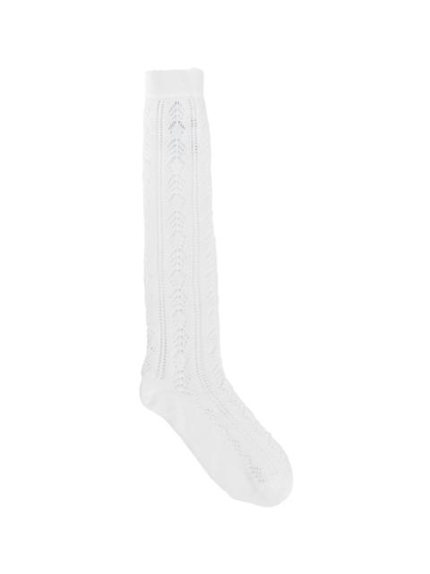 Valentino Vlogo-Cotton-Openwork-Socks