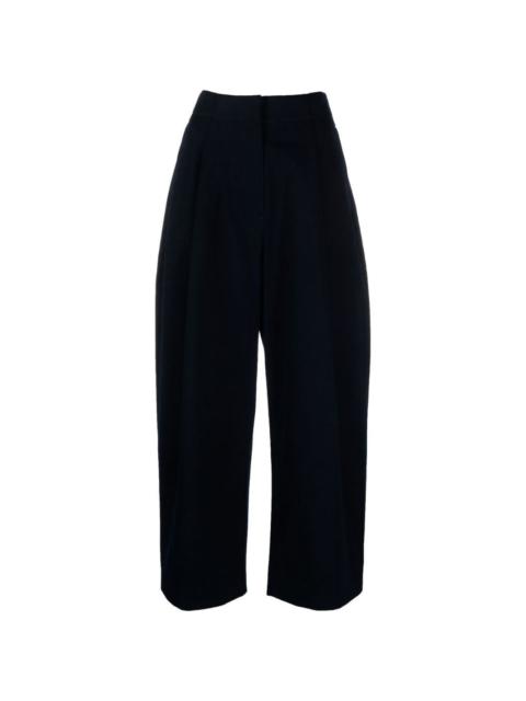 high-waisted wide-leg trousers