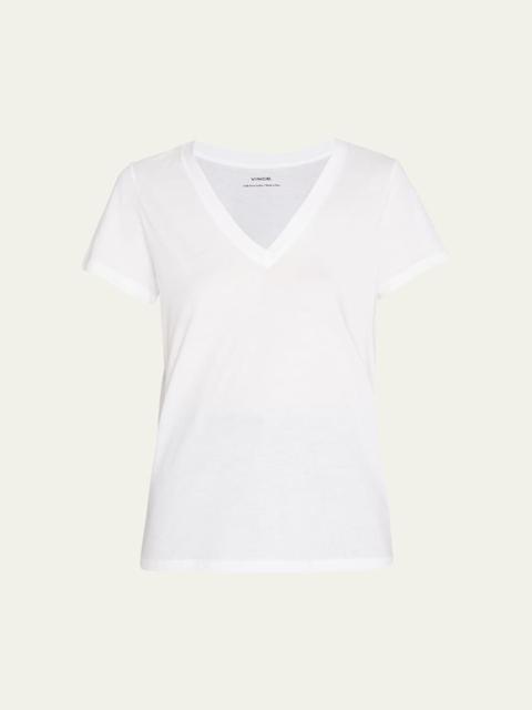 Vince Essential Pima Cotton V-Neck Tee