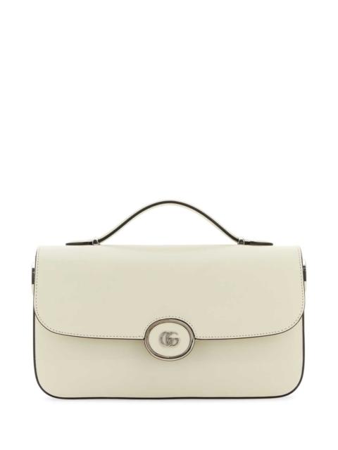 GUCCI Gucci Women Ivory Leather Small Petite Gg Handbag