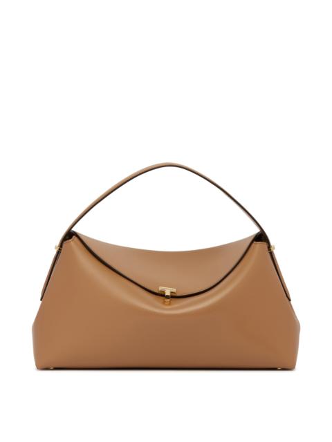 TOTEME Beige T-Lock Leather Top Handle Bag
