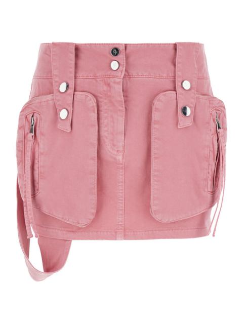 Blumarine Blumarine Women Pink Medium Waist Miniskirt In Cotton Woman