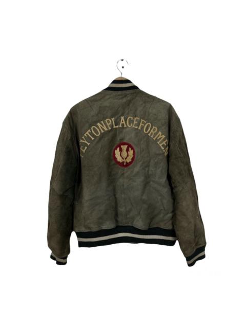 PPFM VINTAGE PPFM VARSITY BOMBER JACKET LEATHER BIG LOGO