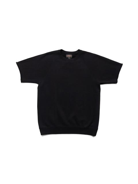 BEAMS PLUS Sweat Short Sleeve Cut-Off - Black