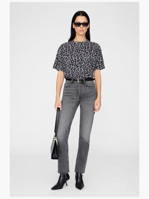 ANINE BING ANINE BING Cohen Tee T-Shirt in Grey Leopard at Nordstrom