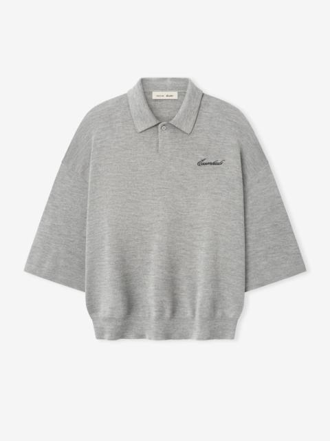 ESSENTIALS Signature 3/4 Sleeve 90s Knit Polo