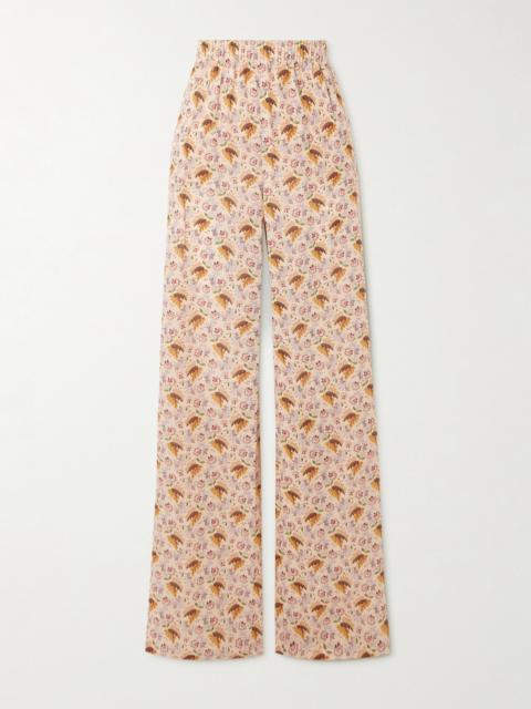 Valentino Floral-print Cotton-muslin Pants