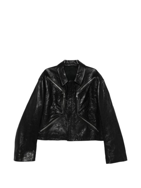 Rick Owens Rick Owens Textured-leather Biker Jacket