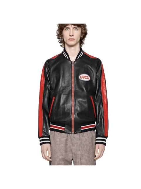 GUCCI Gucci Leather Bomber With Pool Patch