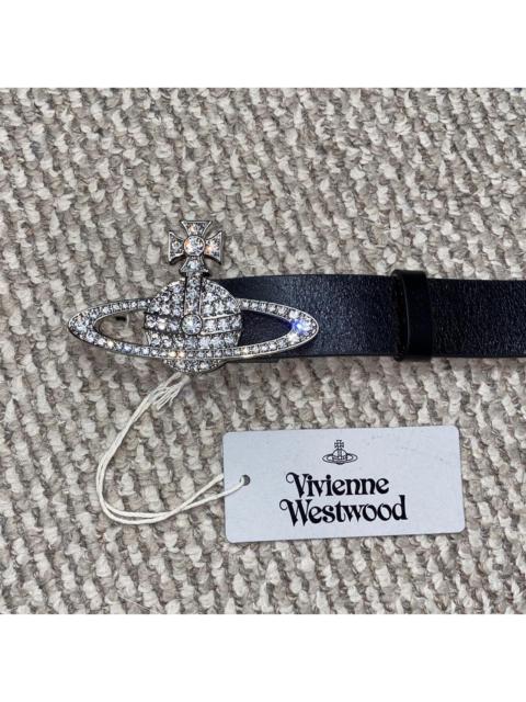 Vivienne Westwood Men's Black and Silver Belt