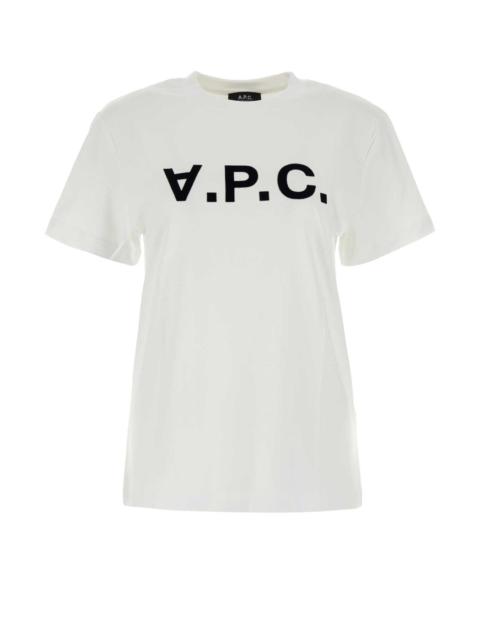 A.P.C. A.P.C. Women White Cotton T-Shirt