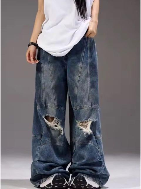 Japanese Brand - casual ripped jeans
