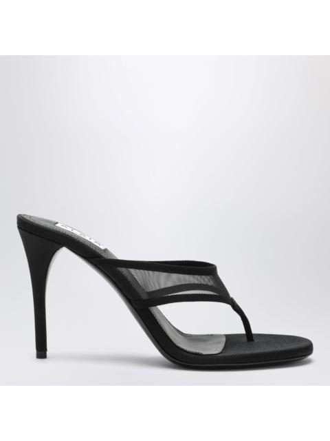 Alaïa Alaia Black Mesh Flip-Flop Mules Women
