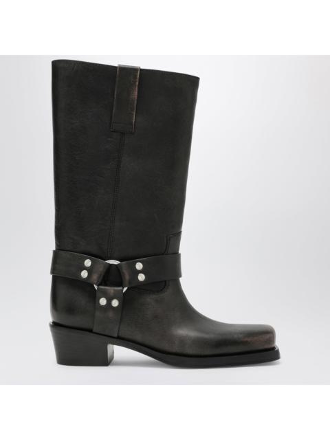 PARIS TEXAS Paris Texas Black Roxy Boot In Brushed Leather Women