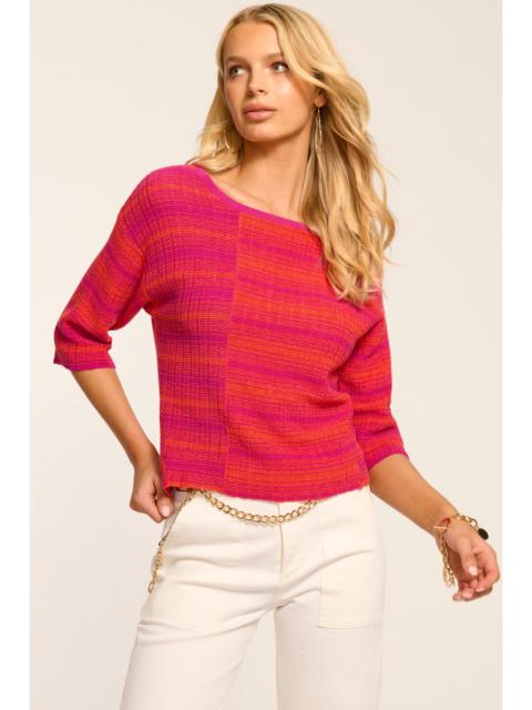 RAMY BROOK Luca Textured Knit Short Sleeve Top