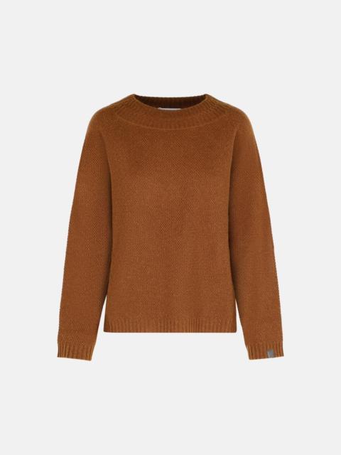 Max Mara 'LASER' SWEATER IN LEATHER-COLORED CAMEL YARN