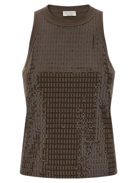 Brunello Cucinelli Brunello Cucinelli Women 'Dazzling Check Embroidery' Top