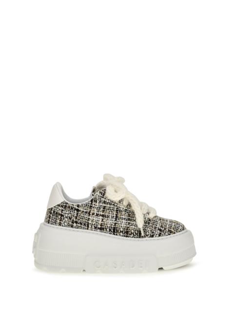 CASADEI Casadei Nexus Sneakers Bouclé Fabric Panna/Bianco