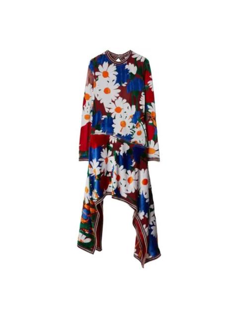 Burberry Burberry Daisy Garden Print Velvet Dress