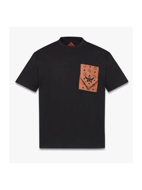MCM MCM Monogram Patch Pocket T-Shirt in Organic Cotton in Black at Nordstrom