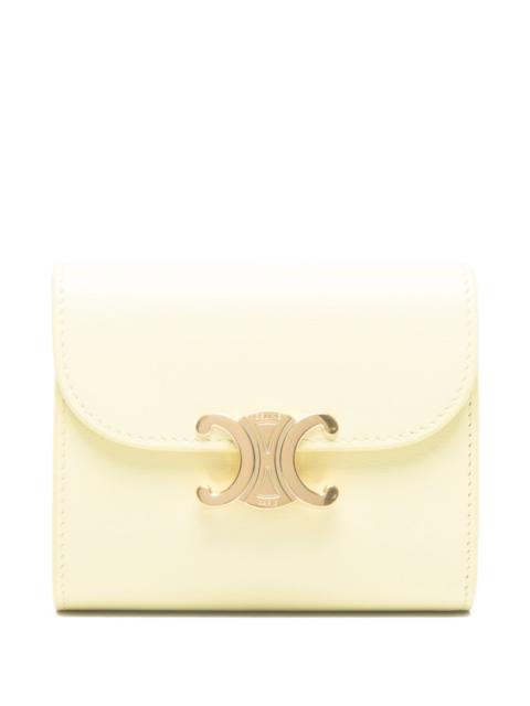 CELINE Celine Women Triomphe Small Leather Wallet