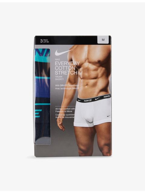 Nike Everyday DRI-FIT Pack-Of-Three Stretch-Cotton Trunks
