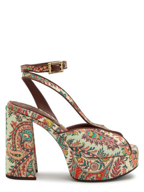 Etro Etro Paisley-print Platform Sandals