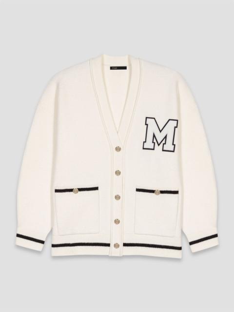 maje Long cardigan with embroidery