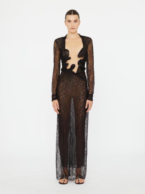 CHRISTOPHER ESBER Lace Venus Plunge Shirt Dress