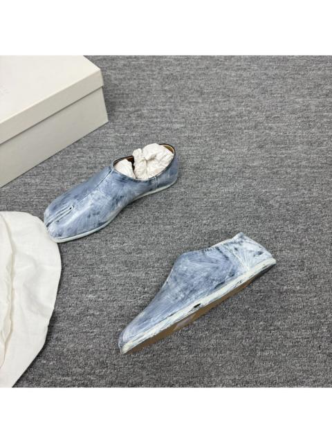 Maison Margiela Maison Margiela Tabi Split Toe Monk Flats In Light Blue