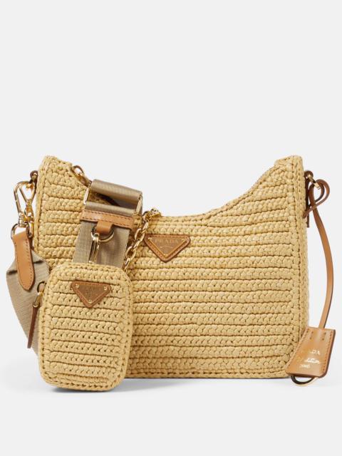 Re-Edition 2005 Small raffia shoulder bag