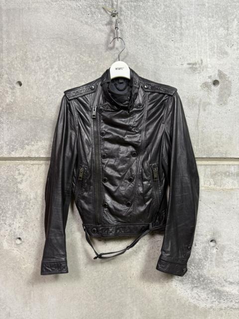 Other Designers Burberry Prorsum SS11 Belted Leather Racer Biker Jacket