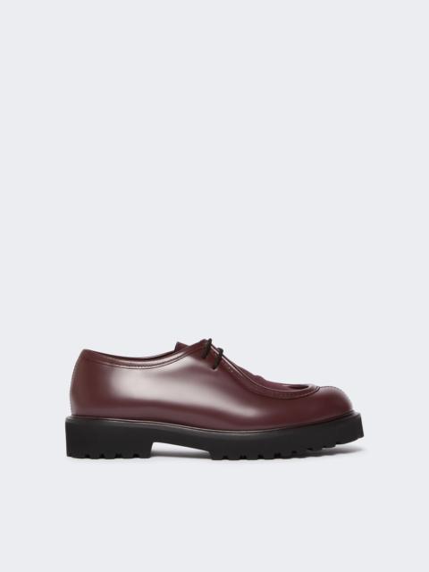 Max Mara TRACKLACEUP Leather and suede lace-up shoes