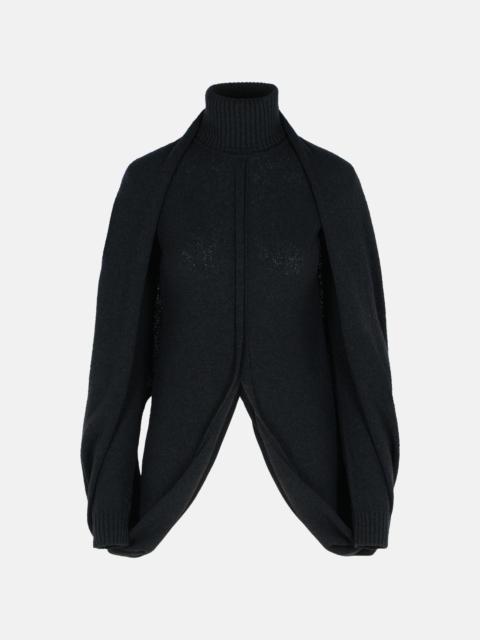 Sportmax 'ADEPTO' BLACK VIRGIN WOOL BLEND HIGH NECK SWEATER