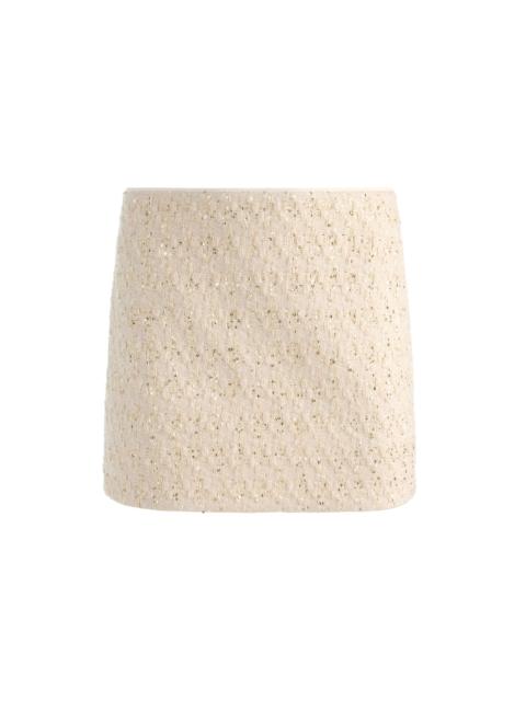 Alice + Olivia RUBI EMBELLISHED TWEED MINI SKIRT