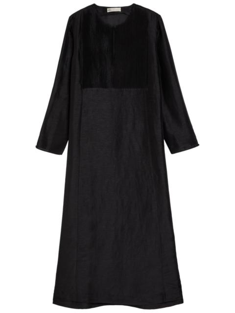 TORY BURCH Tory Burch Pintucked Linen and Silk-blend Kaftan