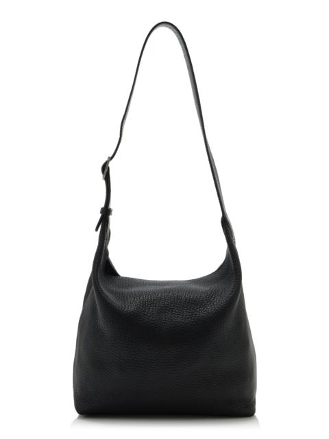 The Row Isa Leather Shoulder Bag black