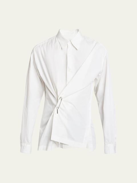 Men's Coulter Safety-Pin Crossed Poplin Shirt