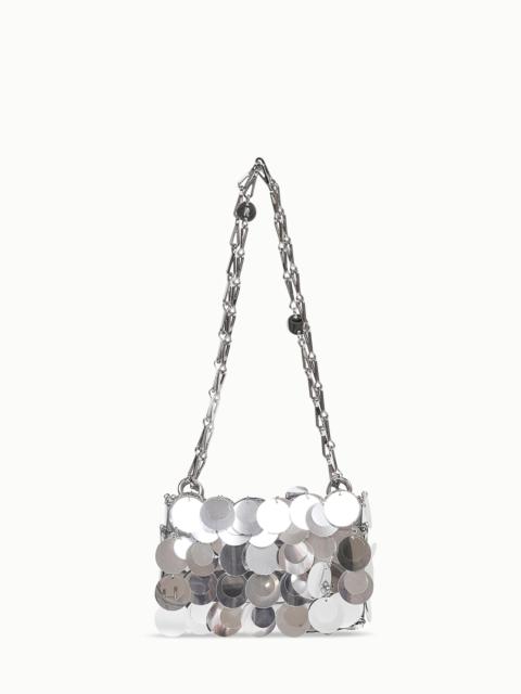 rabanne Silver Silver Sparkle Discs Nano shoulder bag