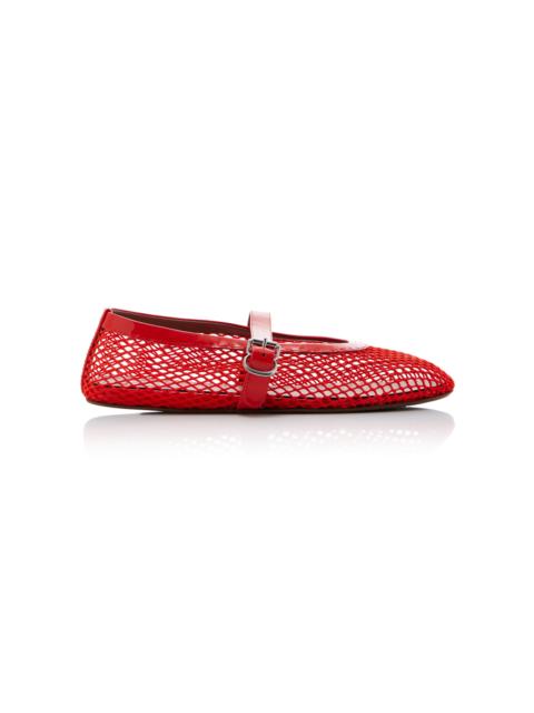 Alaïa Mesh Ballet Flats red