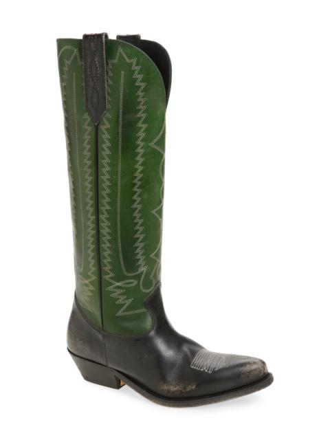 Golden Goose Golden Goose Wish Star High Western Boot in Green/Black at Nordstrom
