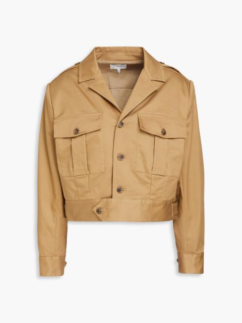 FRAME Pleated cotton-blend twill jacket