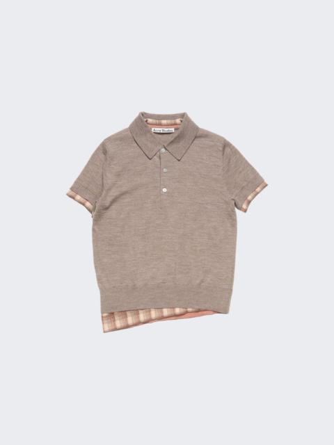 Acne Studios Layered Knit Cuo Light Brown Melange
