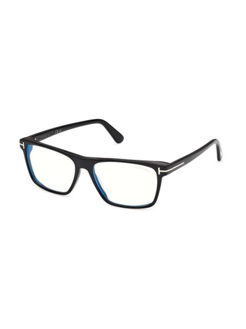 TOM FORD Tom Ford Blue Light Block Rectangular Men's Eyeglasses FT6170-B 001 56