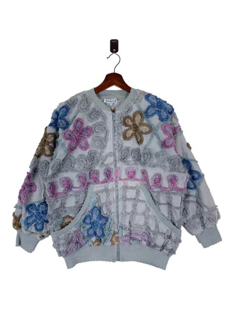 Other Designers Vintage Damze Flower Embroidery Logo Women Sweater
