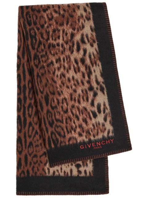 Givenchy Givenchy Leopard-print Brushed Wool Scarf