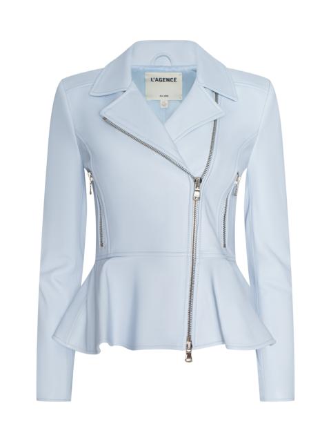 L'AGENCE Lyric Peplum Biker Jacket